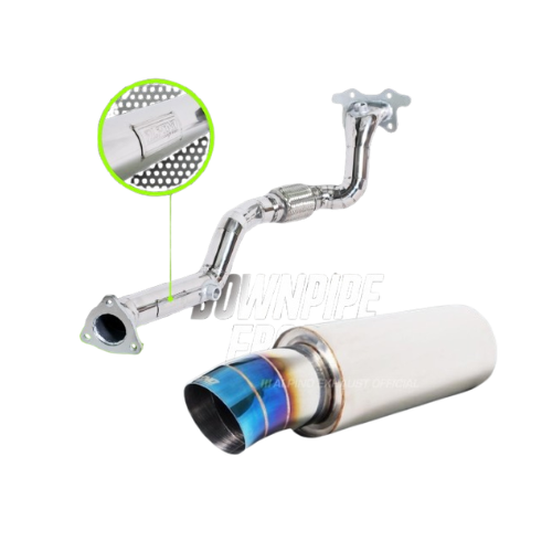 Muffler S02 Burntip + Downpipe Frontpipe